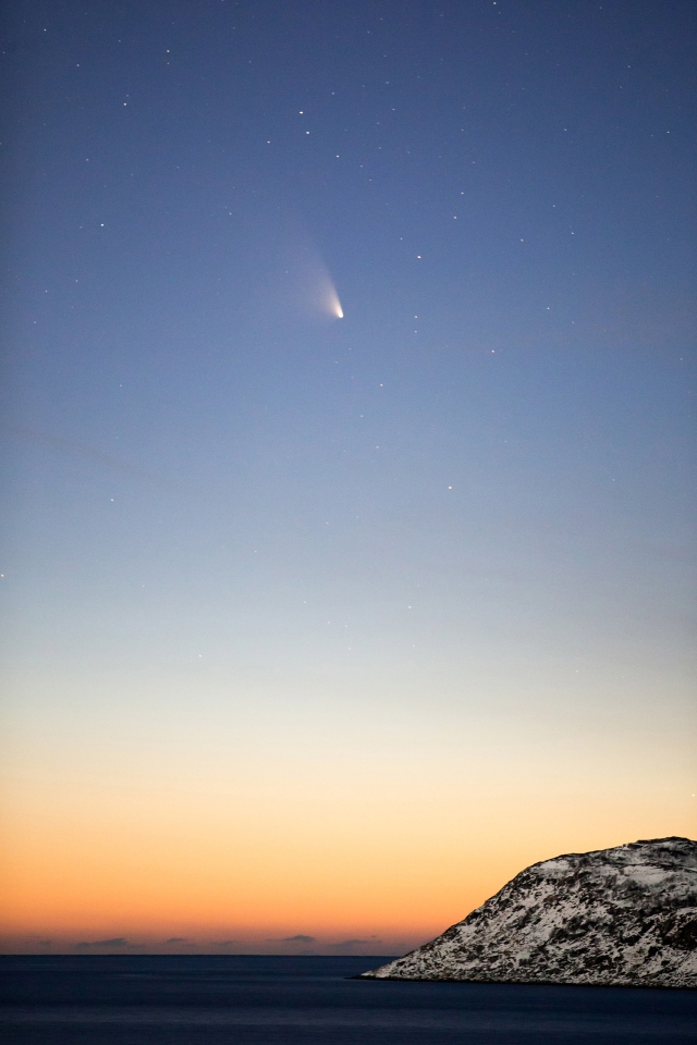 Komet Panstarrs i Nord-Norge. 40 poeng. © Hinrich Bäsemann  